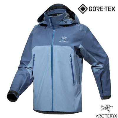 【ARCTERYX 始祖鳥】男 Beta AR Gore-Tex 3L 防水透氣連帽外套.風雨衣_X000007082 石洗藍/深石洗藍