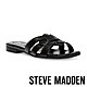 STEVE MADDEN-VCAY 編織皮質平底涼拖鞋-黑色 product thumbnail 1