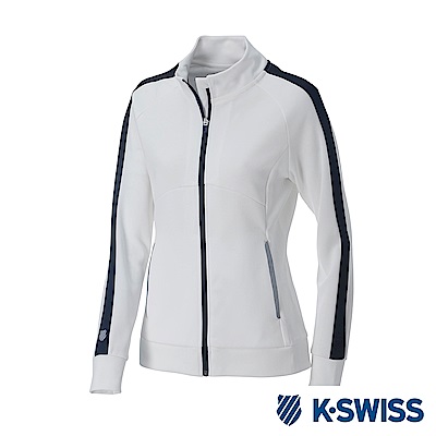 K-SWISS Traning Zip Up女運動外套-女-白