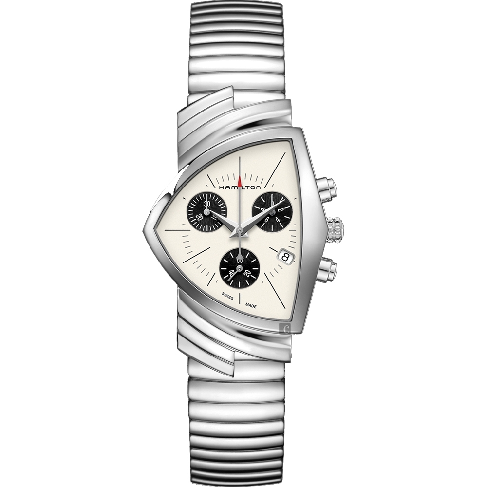 Hamilton 漢米爾頓 VENTURA 盾形石英計時手錶 H24432151