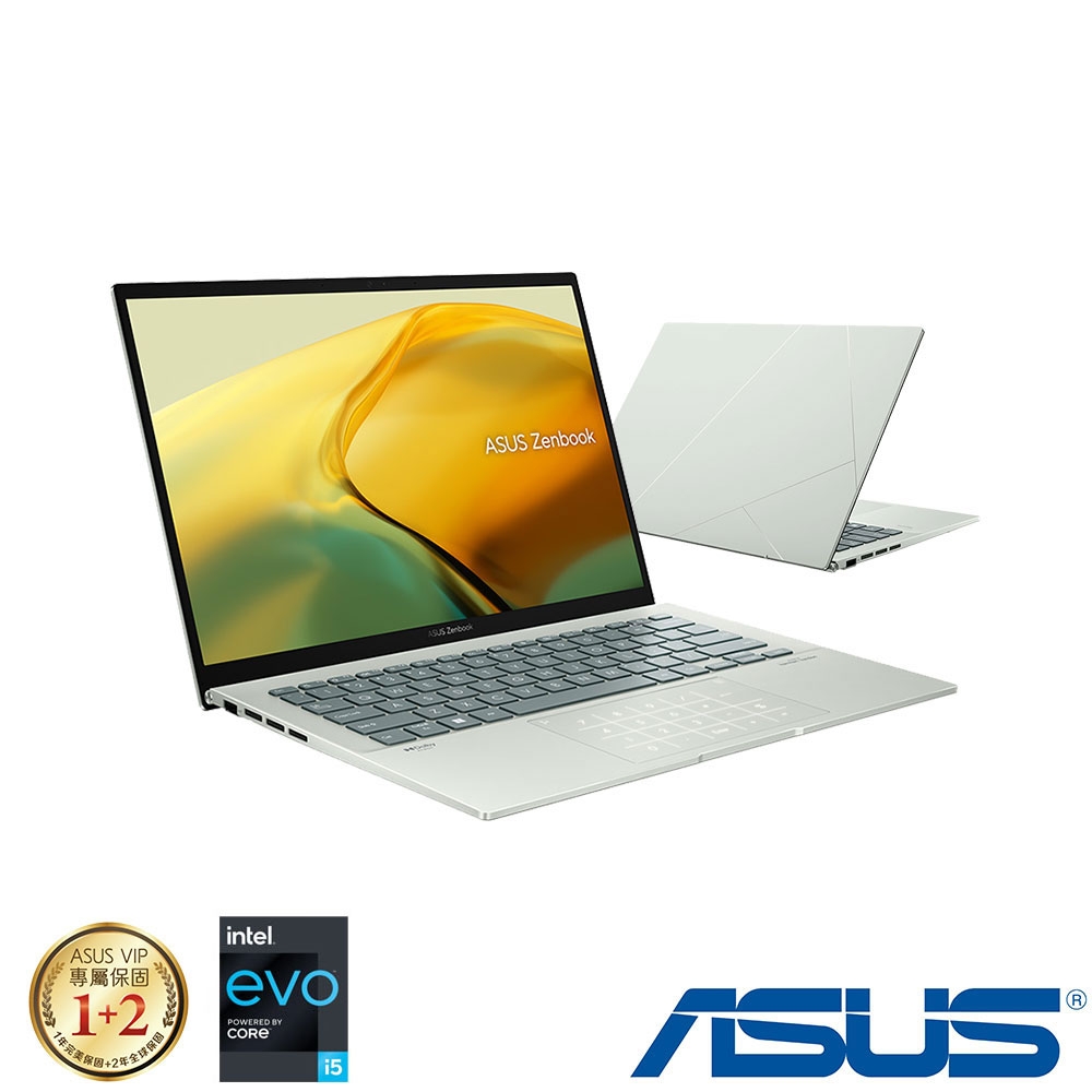 (M365組合) ASUS UX3402ZA 14吋輕薄筆電 (i5-1240P/16G/512G PCIe SSD/Zenbook 14/EVO認證/青瓷綠)
