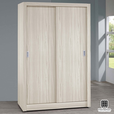 【Hampton 漢汀堡】 艾瑪爾系列白梣木4×7尺拉門衣櫃
