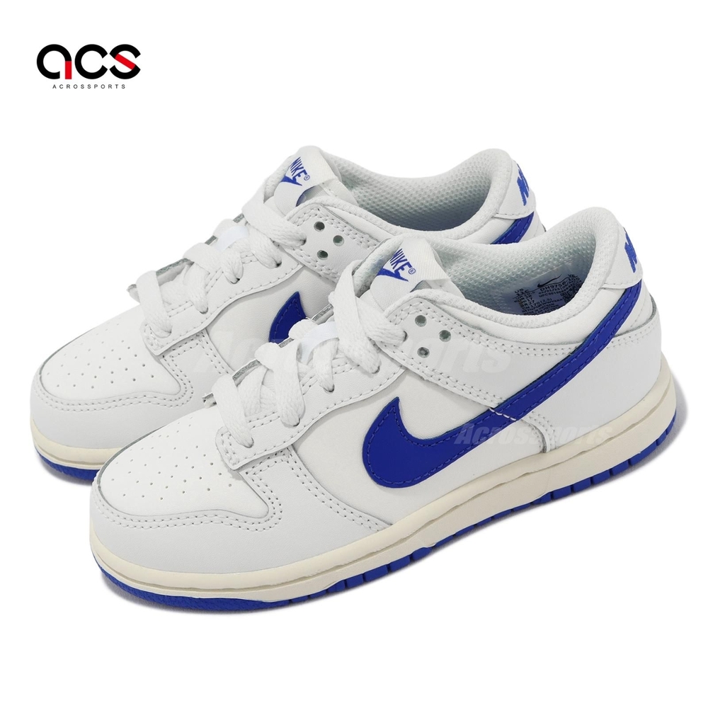 Nike 童鞋 Dunk Low PS 中童 白 藍 海鹽奶油 皮革 休閒鞋 經典 小朋友 DH9756-105