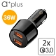 a+plus 高通認證 雙QC 3.0急速車用充電器 ACC-2QC30 product thumbnail 1