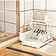 【AOTTO】廚房免安裝折疊碗盤瀝水收納架(收納架 置物架 瀝水架) product thumbnail 1