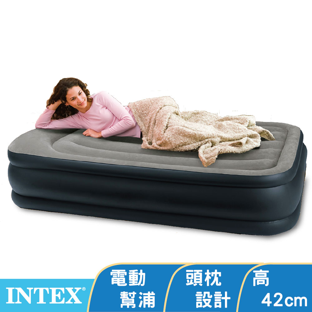 INTEX《豪華三層圍邊》單人加大充氣床-寬99x191x高51cm(64131ED)