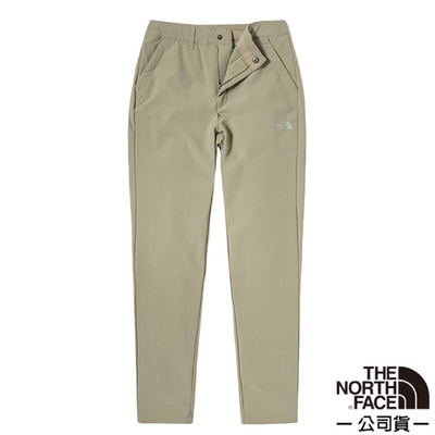 The North Face 女新款 登山健行防潑水彈力耐磨排汗褲(亞洲版型)_卡其色