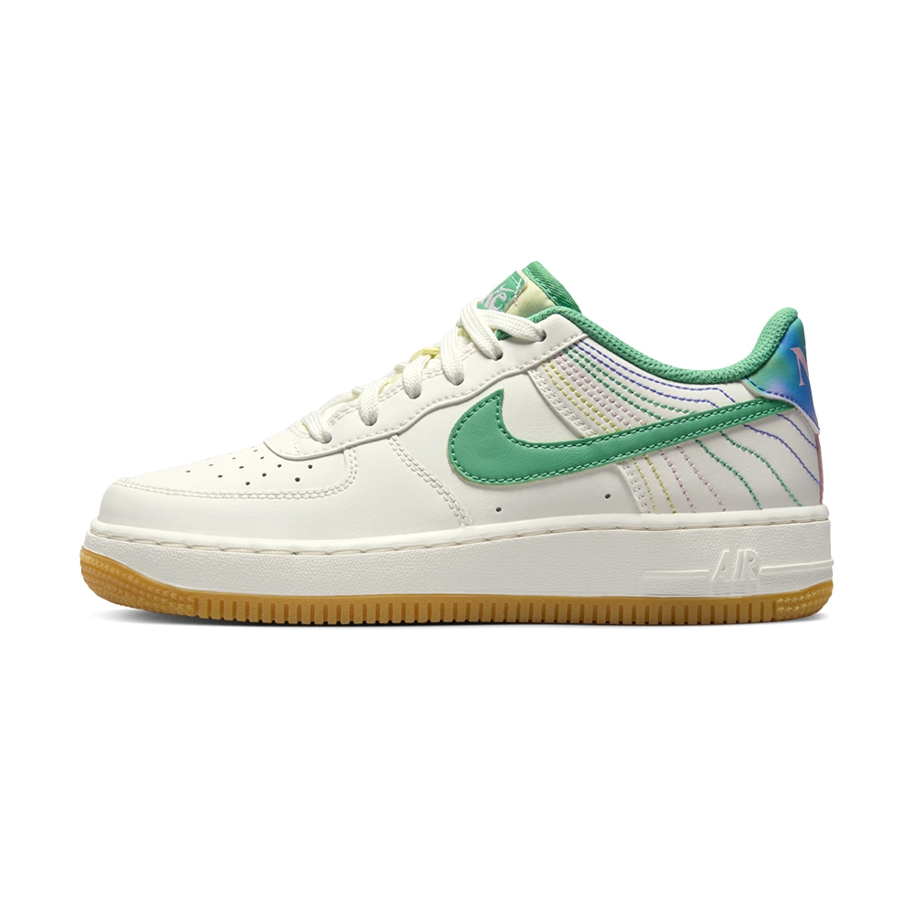 Nike Air Force 1 Low GS 大童 白綠粉 AF1 經典 潮流 低筒 休閒鞋 FJ7540-100