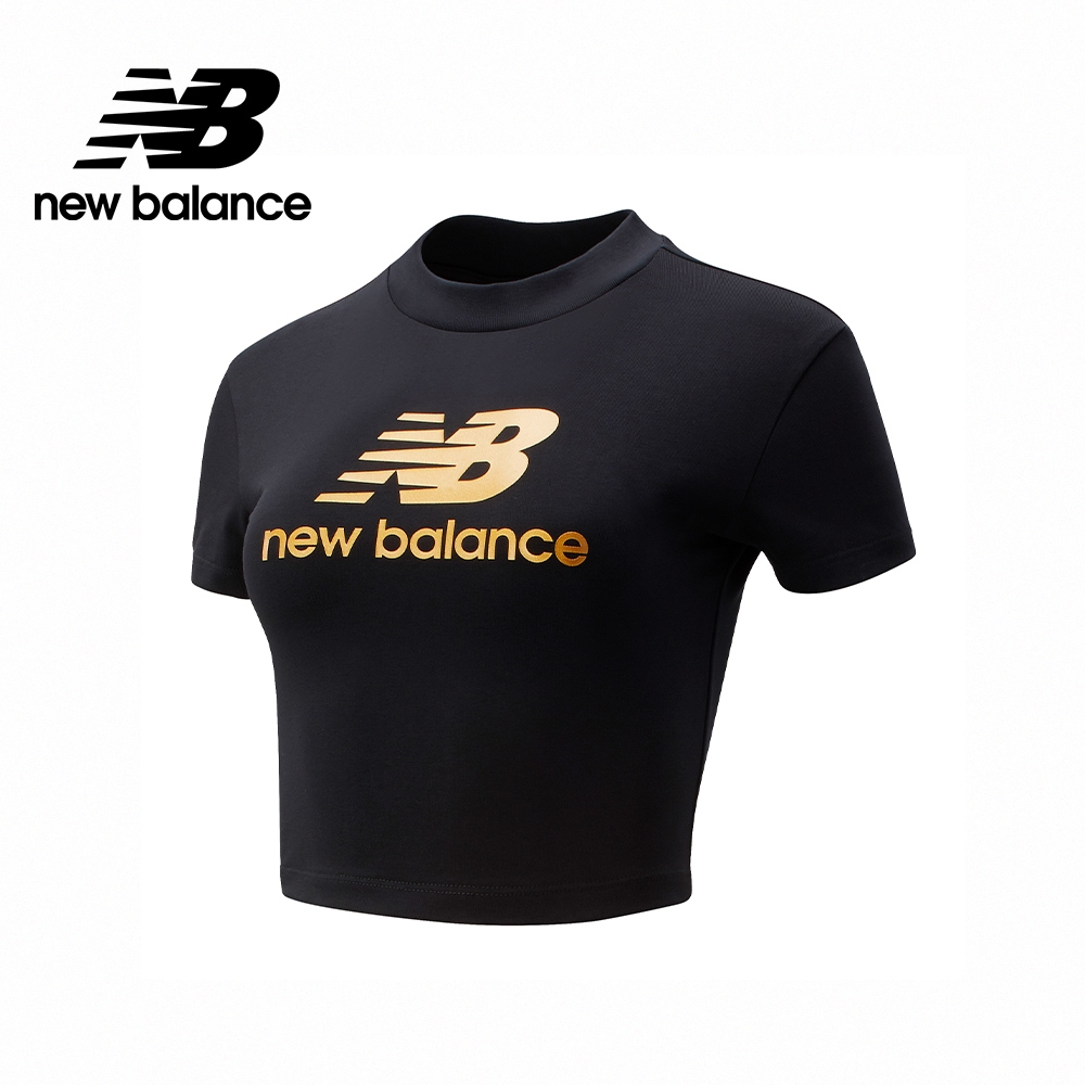 [New Balance]短版短袖T恤_女性_黑色_WT13503BK