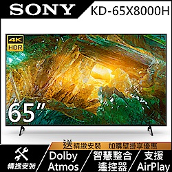 SONY索尼 65吋 4K HDR Android智慧連網液晶電視 KD-65