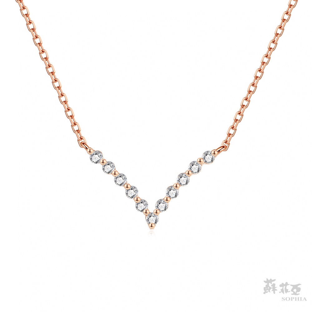 SOPHIA 蘇菲亞珠寶 - 貝拉 18K玫瑰金 鑽石套鍊 | SOPHIA 蘇菲亞珠寶 | Yahoo奇摩購物中心