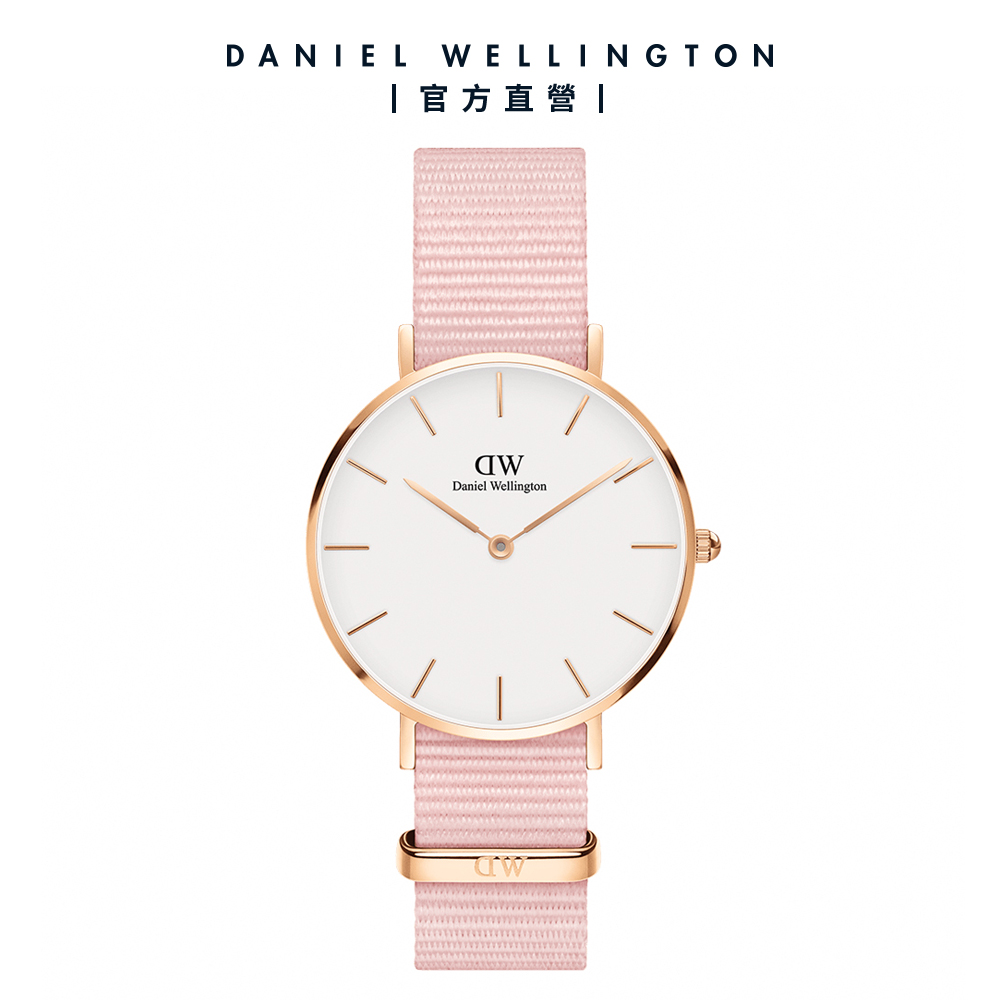 Daniel Wellington DW 手錶Petite Rosewater 32mm櫻花粉織紋錶