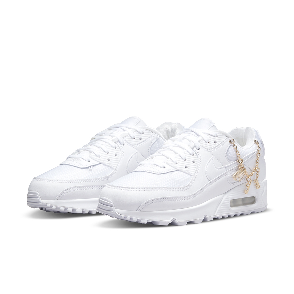 NIKE 運動鞋 女鞋 休閒鞋 金鍊 小白鞋 氣墊 緩震 白 DH0569100 W AIR MAX 90 PRM