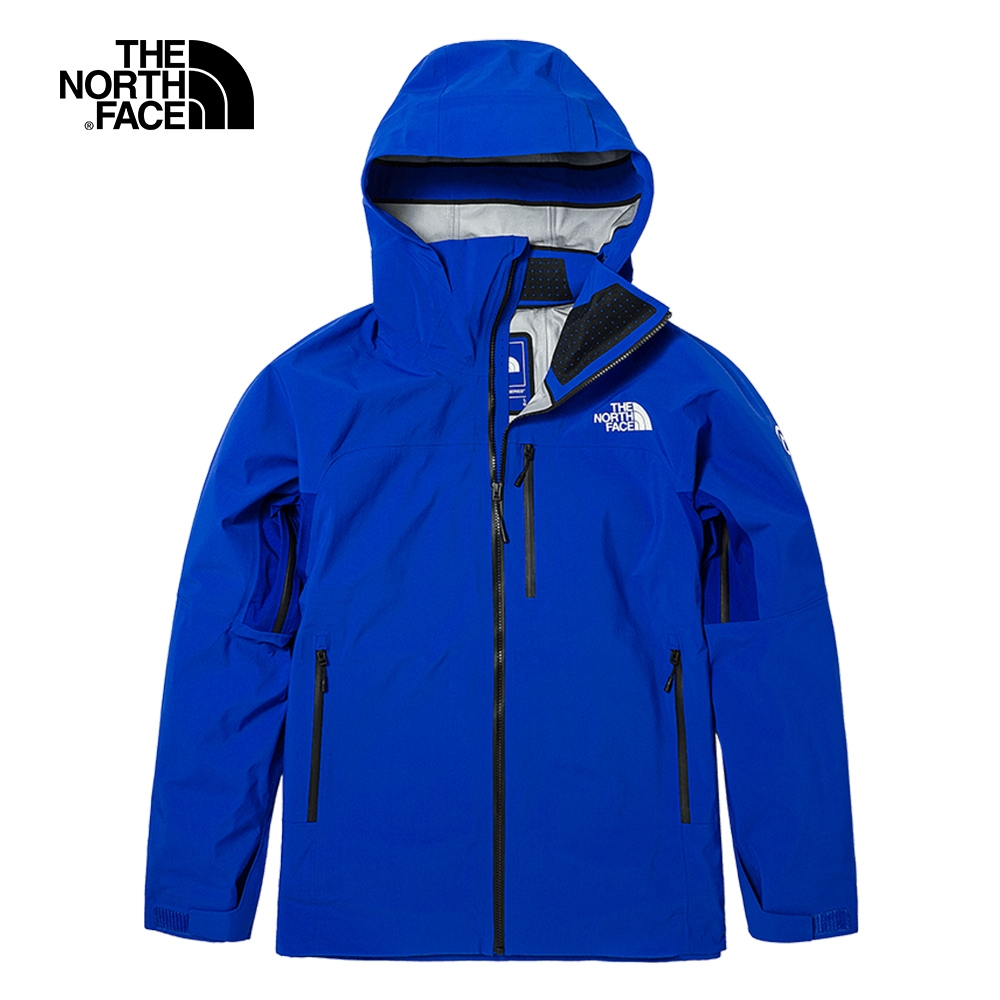 The North Face北面男款藍色防水透氣連帽衝鋒衣｜7UTDCZ6