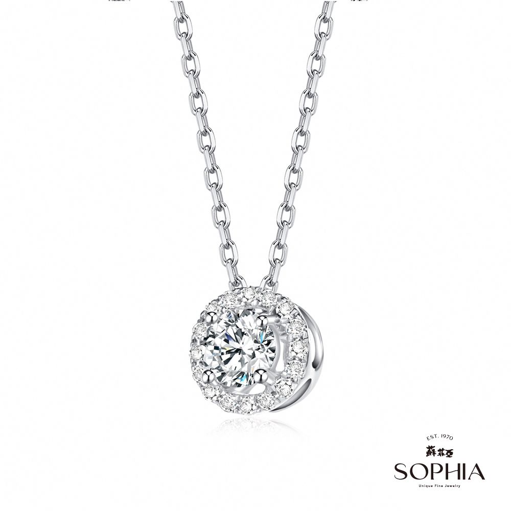 SOPHIA 蘇菲亞珠寶 - 愛伊蕾拉 30分 F/VS2 18K金 鑽石項墜