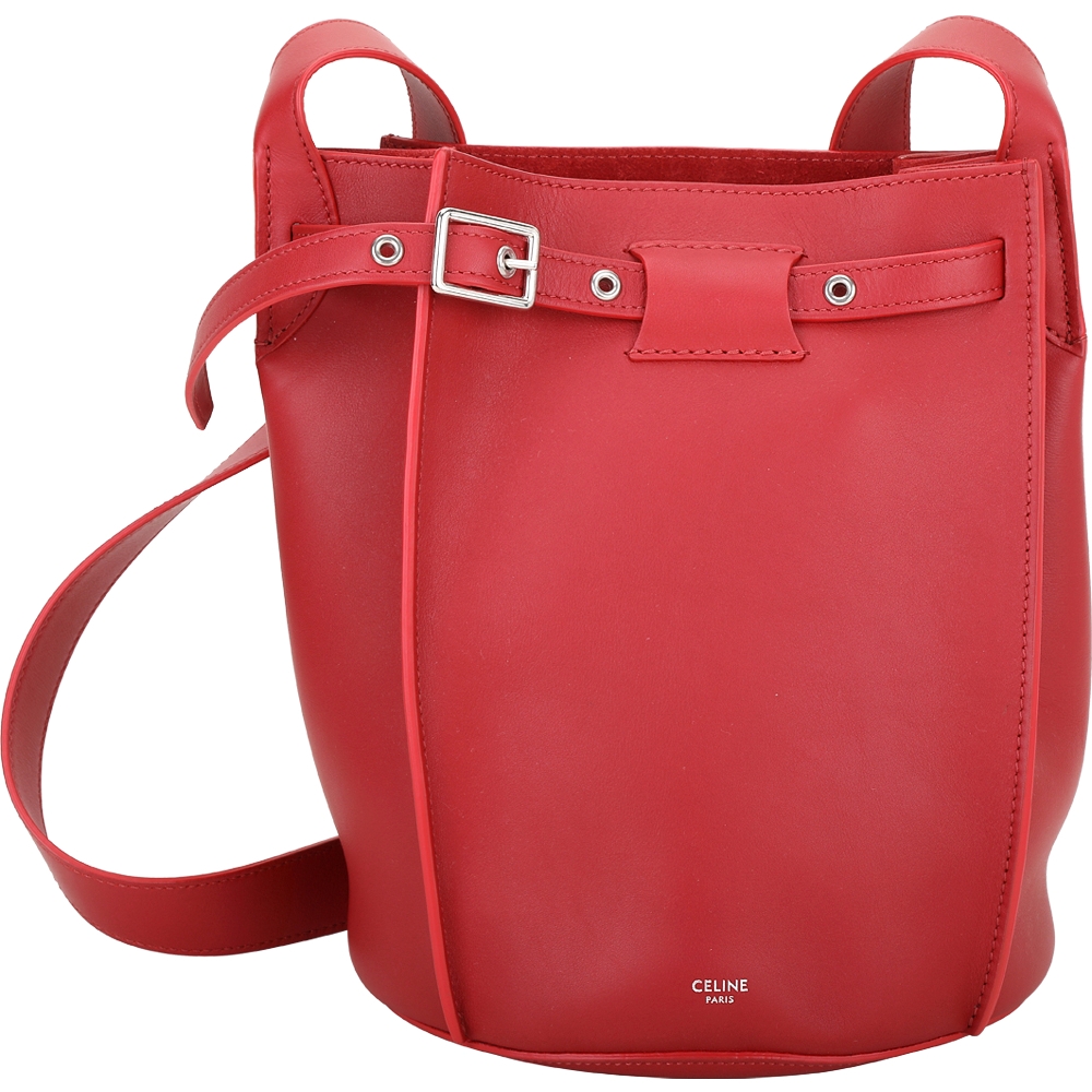 CELINE Big Bag Bucket  小牛皮肩背水桶包(紅色)