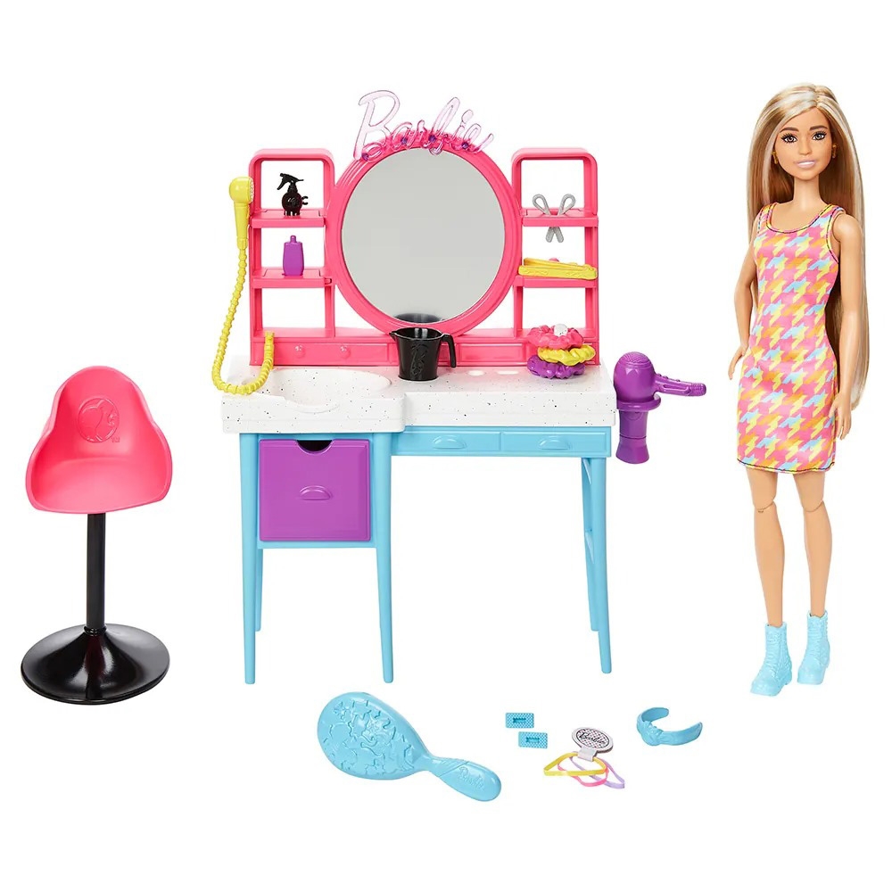 Barbie 芭比 - 時尚沙龍玩頭髮遊戲組