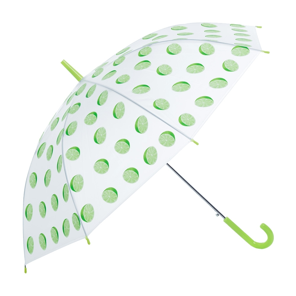 樂嫚妮 自動開直立雨傘-綠檸檬