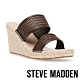 STEVE MADDEN-ASTORWAY 雙帶竹編楔型涼拖鞋-咖啡色 product thumbnail 1