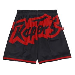 Mitchell ness 短褲 NBA Big Face Shorts 男款 黑 紅 多倫多 暴龍 褲子 MN21ASH01TR