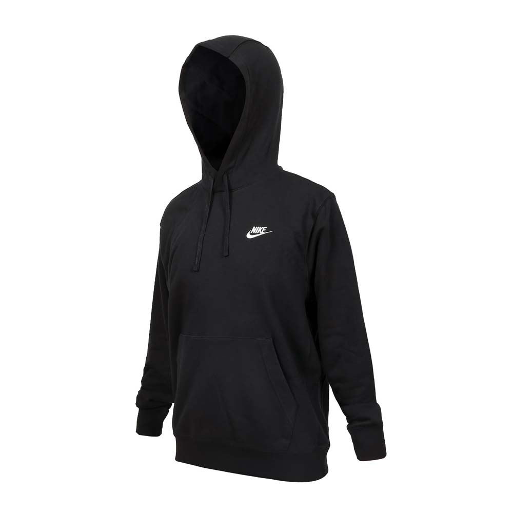 NIKE 男長袖連帽T恤-休閒  保暖 上衣 CZ7858-010 黑白