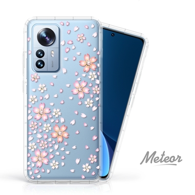 Meteor MI 小米 12 Pro 奧地利水鑽殼 - 櫻花