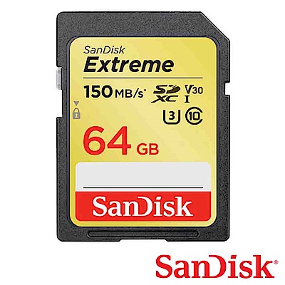 SanDisk 64G Extreme U3 SDXC UHS-I V30 記憶卡