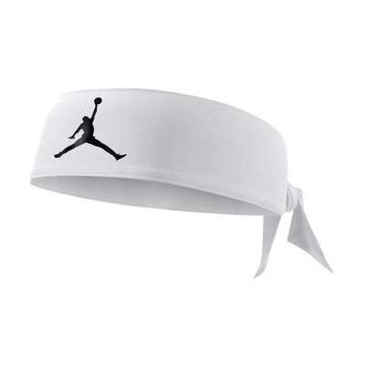 NIKE JORDAN JUMPMAN DRI-FIR頭帶-飛人喬登 籃球 NBA JJN00101OS 白黑