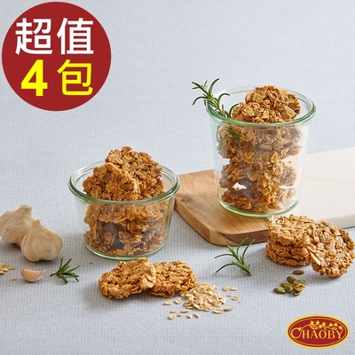 超比食品 纖女系燕麥脆片-義式香蒜100g X4包