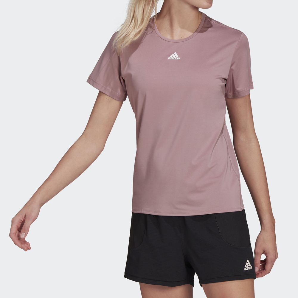 Adidas Wtr Aeroready T HG0253 女 T恤 運動 有氧 訓練 吸濕排汗 透氣 亞洲版 藕色