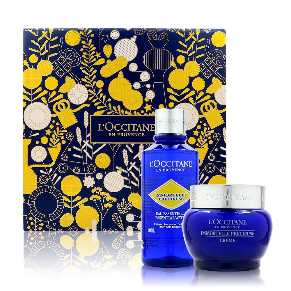 L’Occitane 歐舒丹 蠟菊活顏經典聖誕二件組 (蠟菊精華露200ML+蠟菊精華霜50ML) (平行輸入)