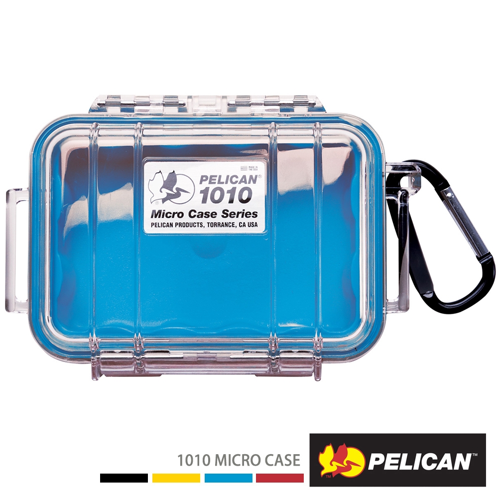 美國 PELICAN 1010 Micro Case 微型防水氣密箱-透明(藍)