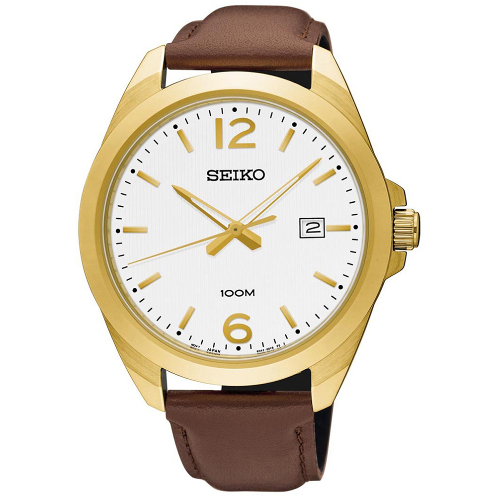 SEIKO 簡約風尚石英腕錶(SUR216P1)白-/42mm