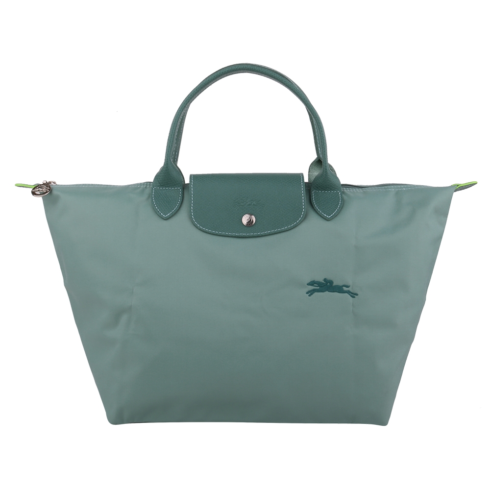 LONGCHAMP  PLIAGE 大馬短把尼龍手提包/薄荷綠M