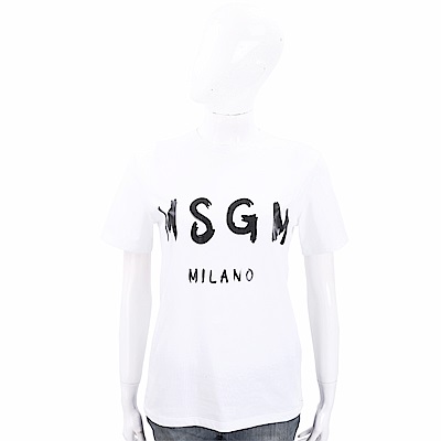 MSGM 品牌人氣款白色字母T恤