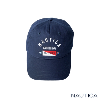 Nautica LOGO圖騰休閒帽-藍