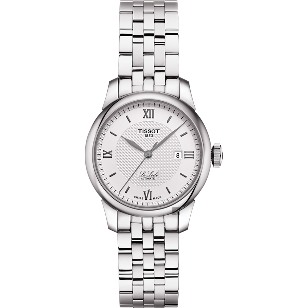 TISSOT 天梭 官方授權 Le Locle 力洛克羅馬機械女錶-銀/29mm T0062071103800