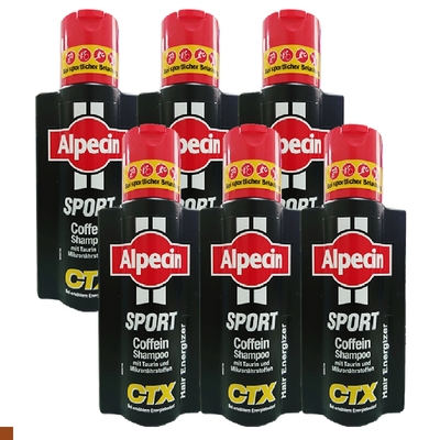 Alpecin CTX SPORT 運動型 咖啡因洗髮露 250ml 6入組(德國髮現工程)