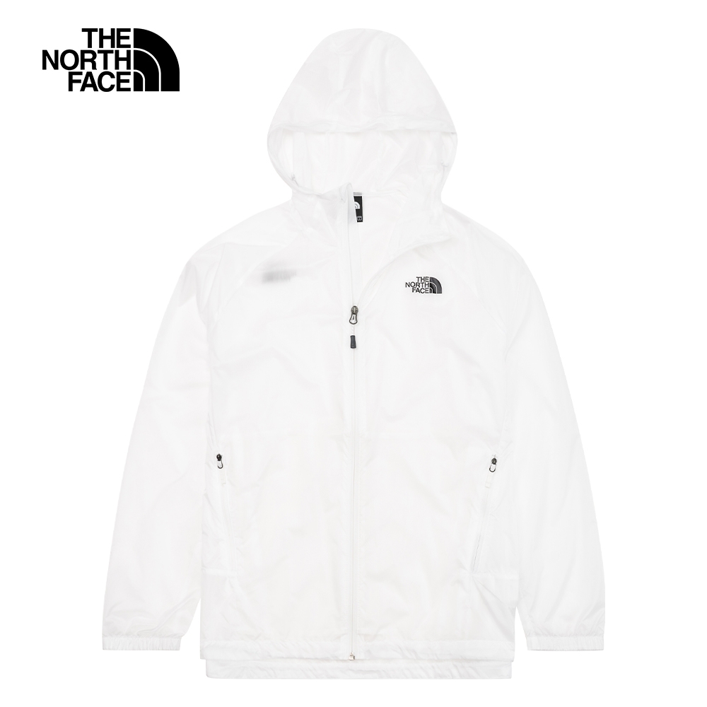 【The North Face 官方旗艦】北面男款白色防潑水寬鬆連帽外套｜7WD4FN4