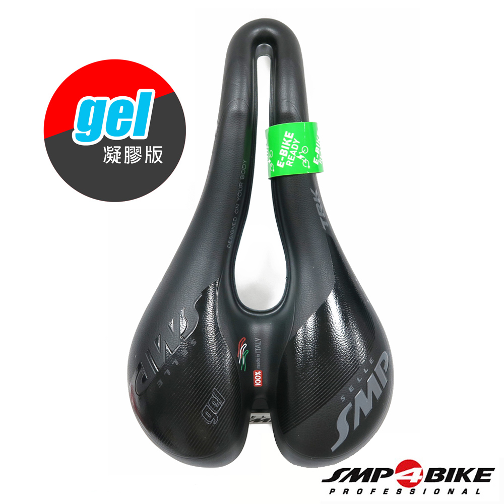 【SELLE SMP】義大利製 TRK Gel凝膠 輕薄休閒加寬型自行車/E-bike座墊-中型標準版