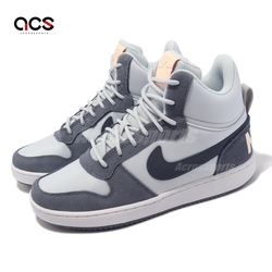 Nike 休閒鞋 Wmns Court Borough Mid Prem 女鞋 深灰 白 復古 高筒 經典 844907-005