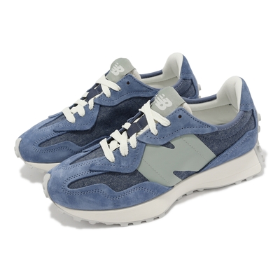 New Balance 休閒鞋 327 男鞋 女鞋 藍 灰 復古 麂皮 帆布 大N 運動鞋 NB 紐巴倫 U327WPB-D