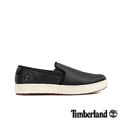 Timberland 男款黑色全粒面革休閒鞋|A25MU