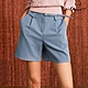 OUWEY歐薇 俐落都會蓋袋腰帶西裝短褲(藍色；S-L)3223076008 product thumbnail 1