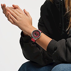 Swatch 金屬BIG BOLD系列手錶 RED JUICY 果漾紅 (47mm) 男錶 女錶 手錶 瑞士錶 錶