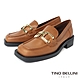 Tino Bellini 義大利進口方頭雙環樂福鞋FYLV034-N(咖啡) product thumbnail 1