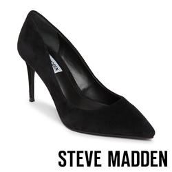 STEVE MADDEN-LILLIE 麂皮尖頭高跟鞋-黑色