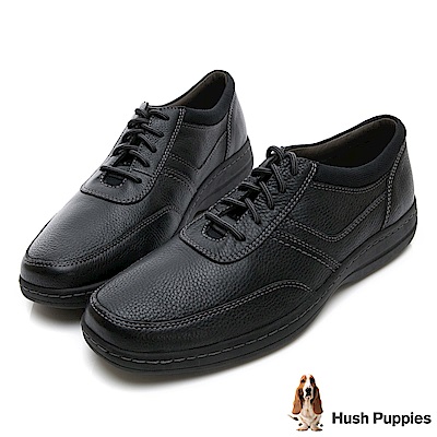 Hush Puppies ELKHOUND 超彈力綁帶休閒鞋-黑