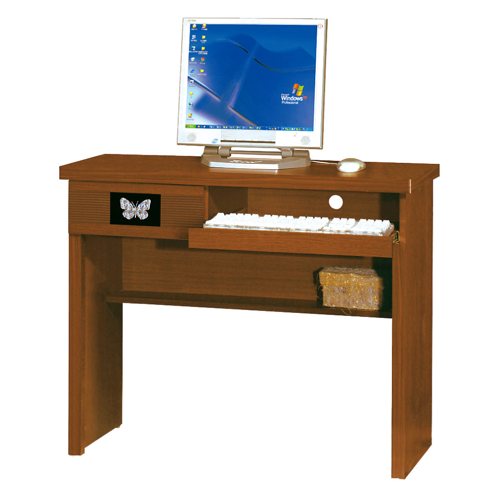 綠活居 莉莉娜時尚2.6尺木紋書桌/電腦桌(二色可選)-78x42x75cm-免組