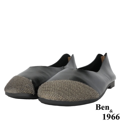Ben&1966高級頭層牛皮休閒麵包鞋-黑(206161)